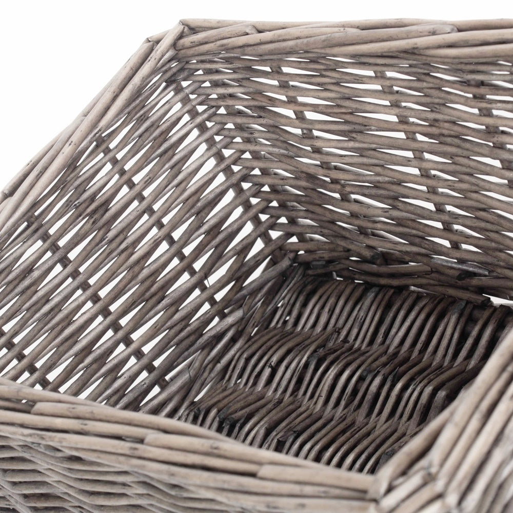 Red Hamper Antique Wash Finish Wicker Tray