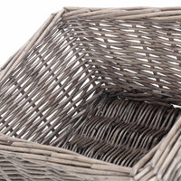 Red Hamper Antique Wash Finish Wicker Tray