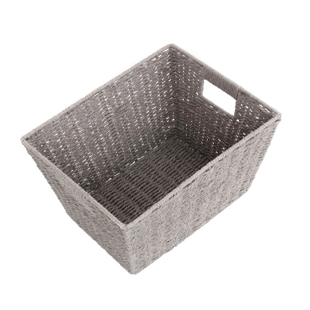 Red Hamper Grey Paper Rope Deep Tray