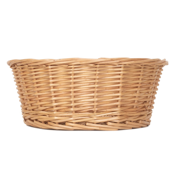 Red Hamper 24cm Round Buff Willow Tapered Wicker Tray