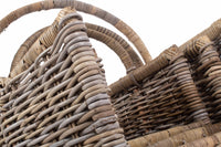 Kubu Grey Rattan Open Ended Log Basket