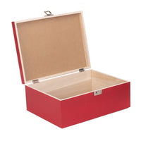 Boîte de rangement en bois rouge