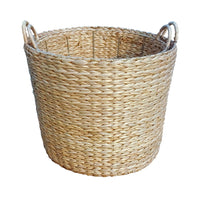 Red Hamper Round Water Hyacinth Storage Baskets