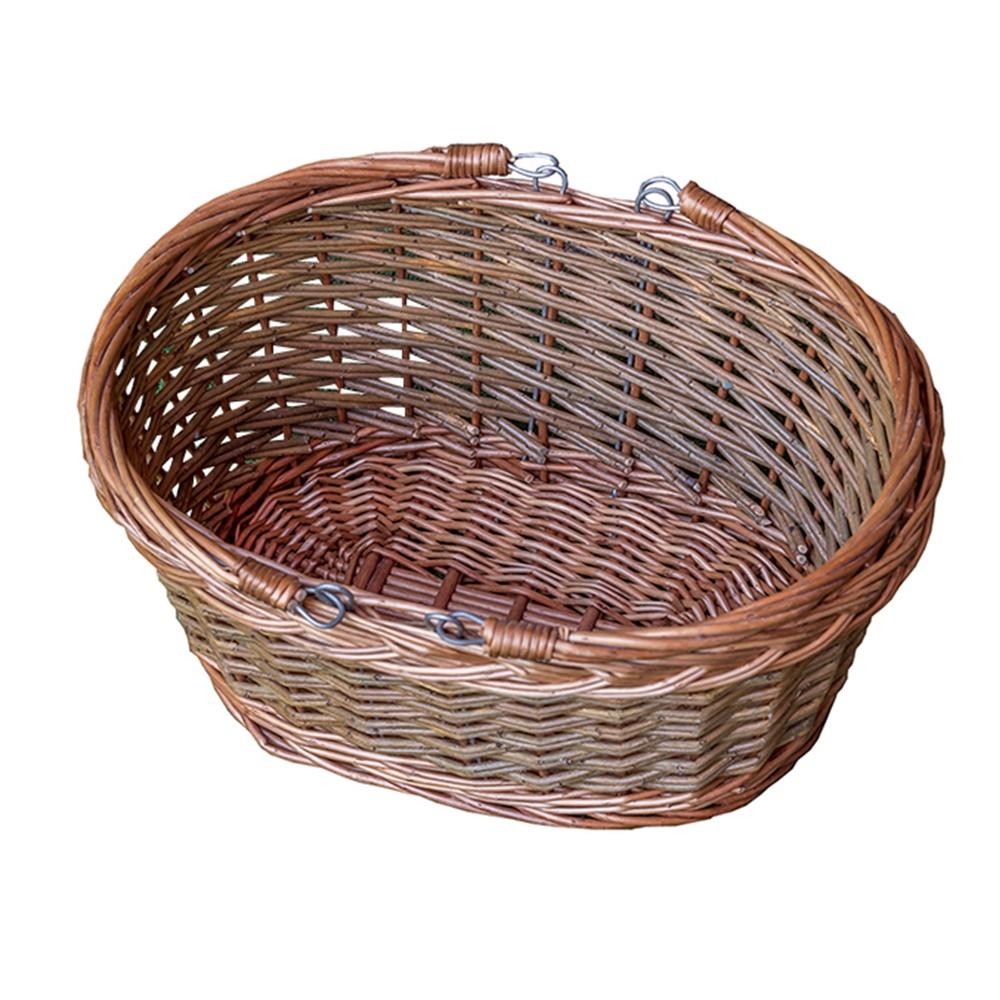 Oval Wicker Swing Handle Shopping Basket