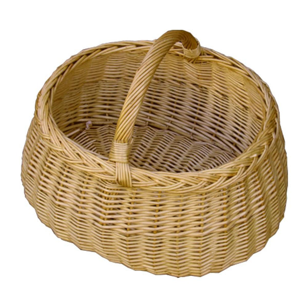Red Hamper Deluxe Wicker Car Shopping Basket