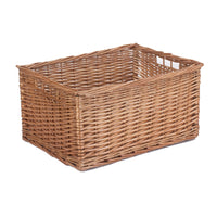 Red Hamper Double Steamed Wicker Storage Basket