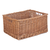 Red Hamper Double Steamed Wicker Storage Basket