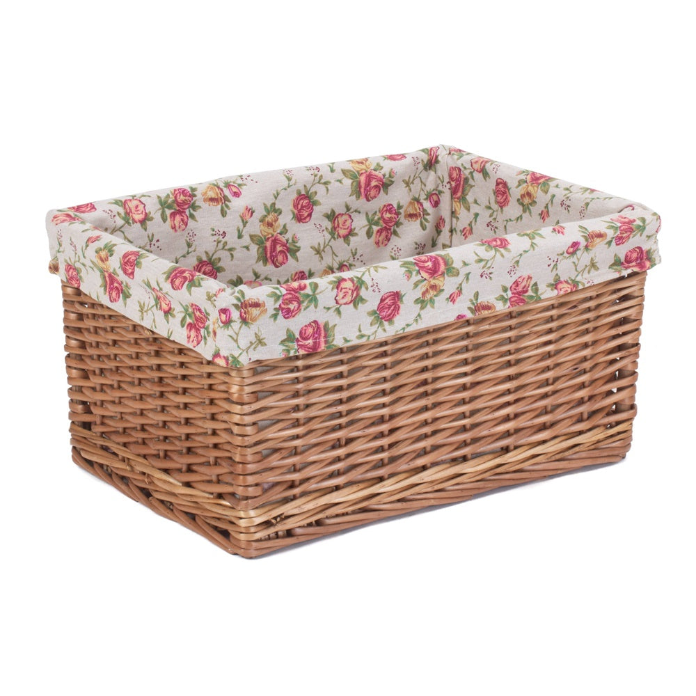 Double Steamed Garden Rose Willow Storage Baskets