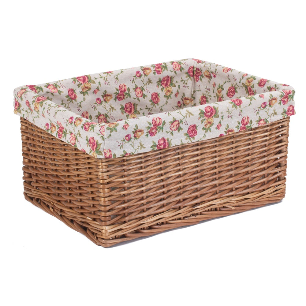 Red Hamper Double Steamed Garden Rose Willow Storage Baskets