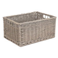 Red Hamper Antique Wash Wicker Storage Basket