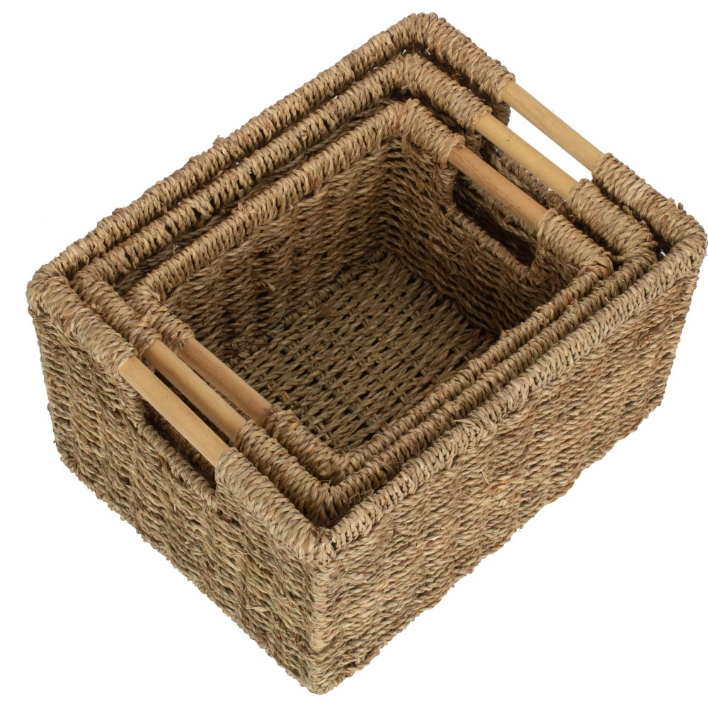 Red Hamper Nordic Seagrass Storage Basket