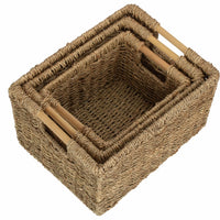 Red Hamper Nordic Seagrass Storage Basket