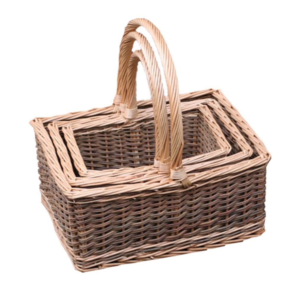 Red Hamper Set of 3 Lakeland Shopping Baskets