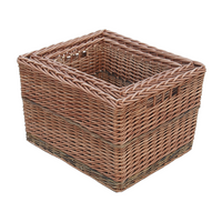 Red Hamper Set of 3 Somerset Rectangular Log basket