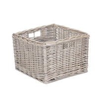 Red Hamper Square Antique Wash Unlined Storage Basket