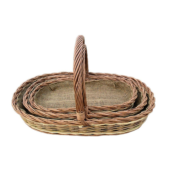 Red Hamper Set of 3 Holker Lined Garden Trugs