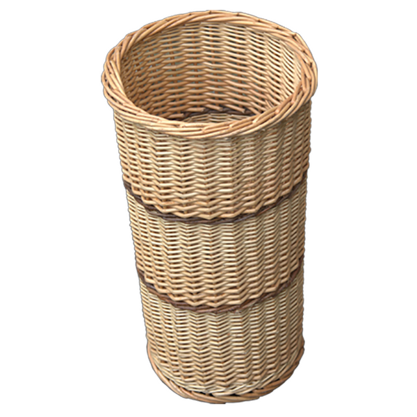 Red Hamper Umbrella Walking Stick Wicker Basket