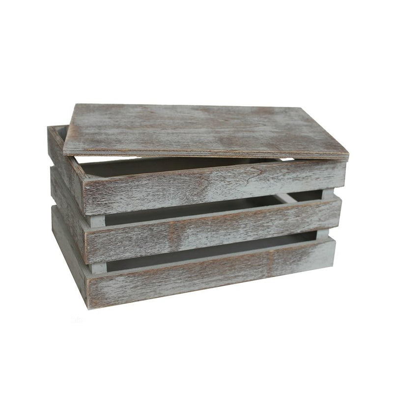 Vintage Slatted Wooden Box Red Hamper