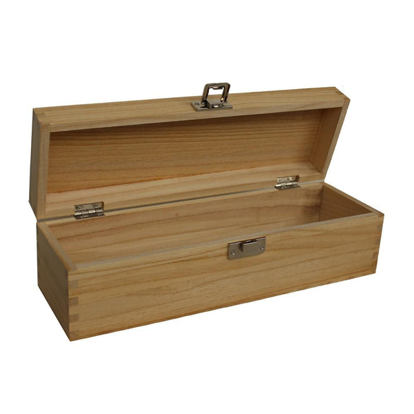 Red Hamper Single Bottle Clear Varnish Wooden Box