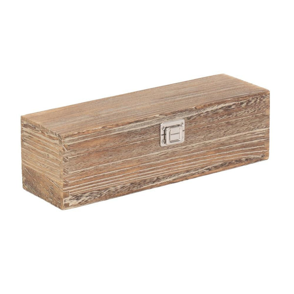 Red Hamper Single Bottle Oak Effect Wooden Box