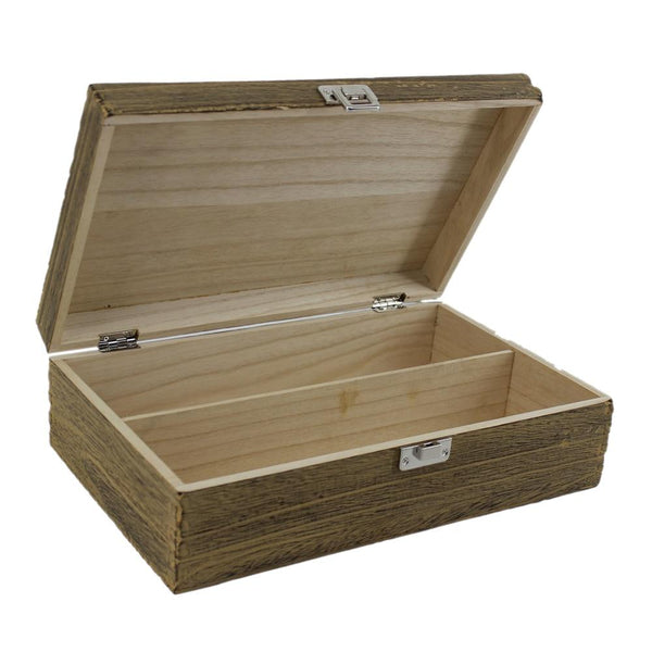Red Hamper Two Bottle Oak Effect Wooden Box