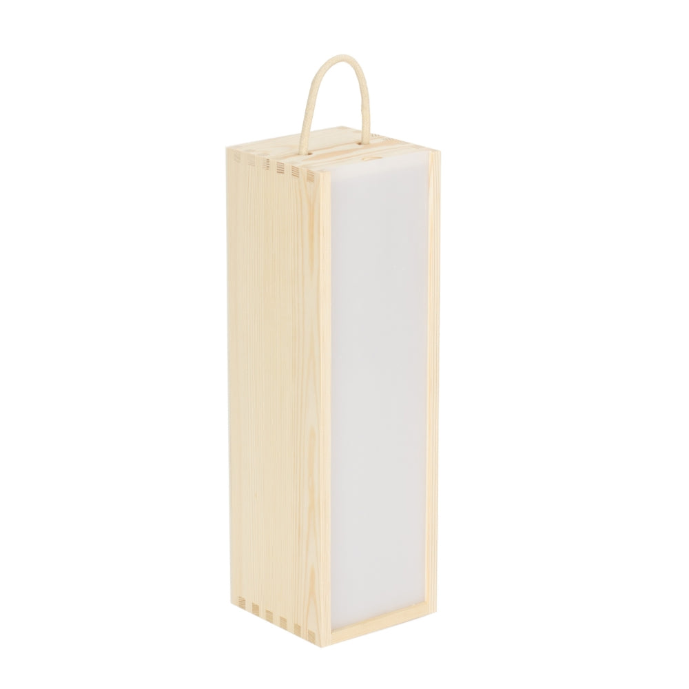 Single Bottle Wooden Box With Clear Acrylic Sliding Lid