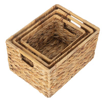 Red Hamper Nordic Water Hyacinth Storage Basket