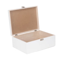 Red Hamper White Wooden Storage Box