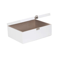Red Hamper White Wooden Storage Box