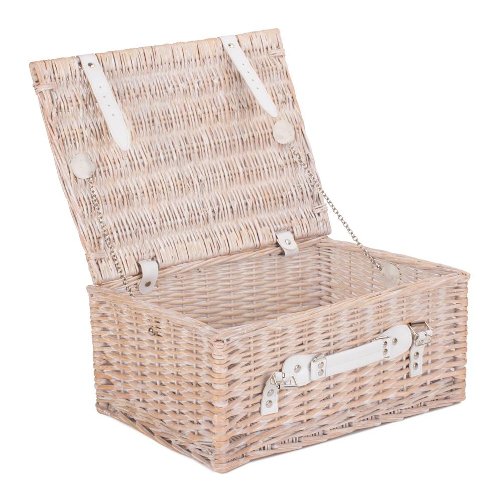 Wicker 41cm White Hamper