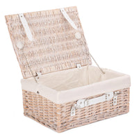 Red Hamper Wicker 41cm White Hamper