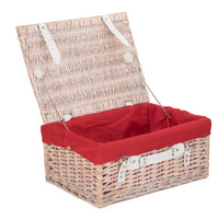 Red Hamper Wicker 41cm White Hamper