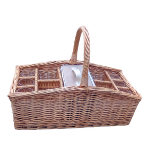 Red Hamper Drinks Baskets Carrier with Cool Bag