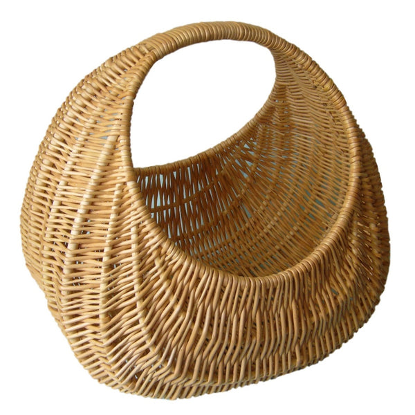 Red Hamper Buff Willow Gondola Wicker Shopping Basket