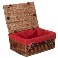 Red Hamper Double Steamed 40cm Picnic Basket