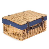 Red Hamper Wicker Buff Picnic Basket