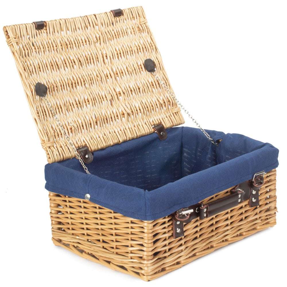 Red Hamper Wicker Buff Picnic Basket