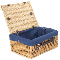 Red Hamper Wicker Buff Picnic Basket