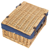 Red Hamper Wicker Buff Picnic Basket