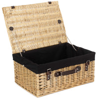 Red Hamper Buff 51cm Picnic Basket