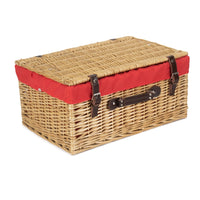 Red Hamper Buff 51cm Picnic Basket