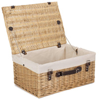 Red Hamper Buff 51cm Picnic Basket