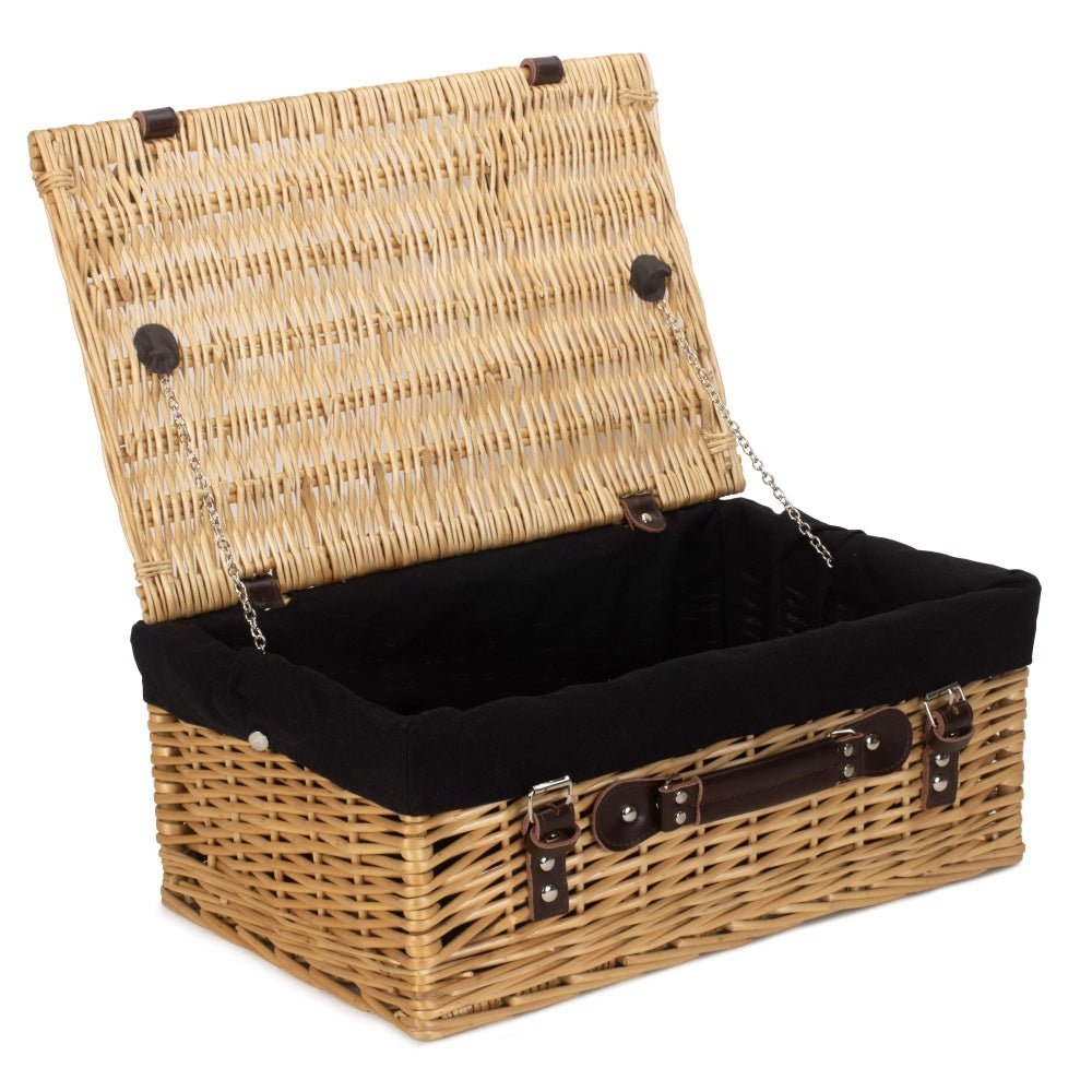 Red Hamper Buff 45cm Picnic Basket