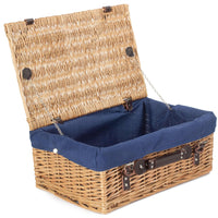 Red Hamper Buff 45cm Picnic Basket