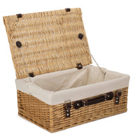 Red Hamper Buff 45cm Picnic Basket
