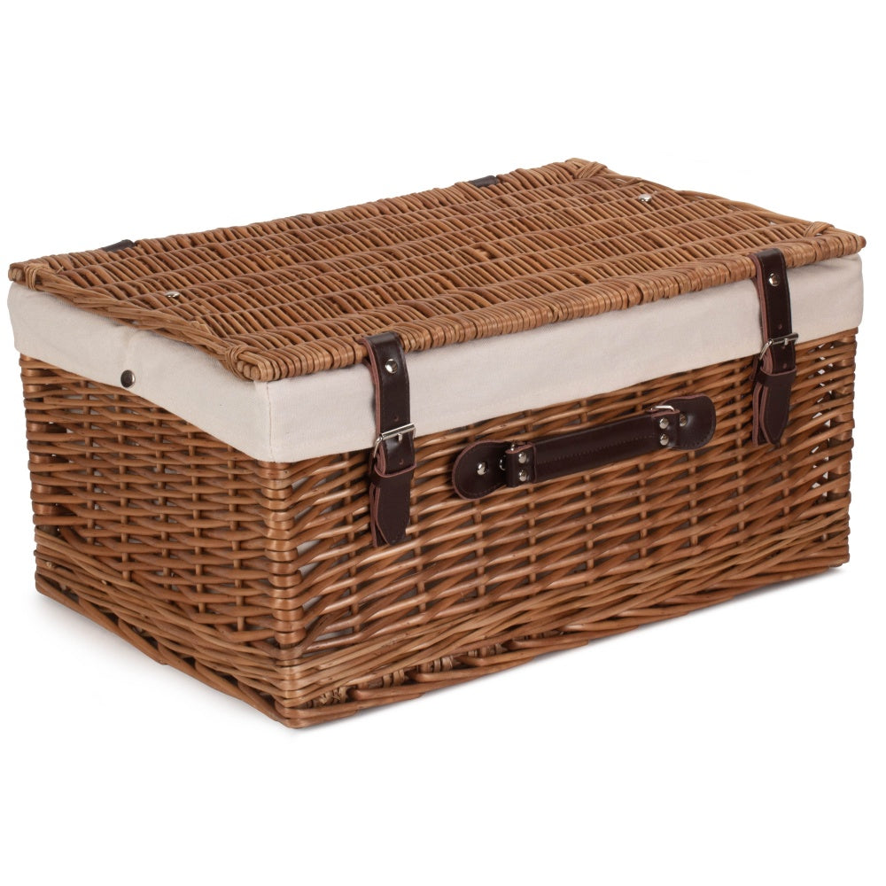 Red Hamper Double Steamed 51cm Picnic Basket