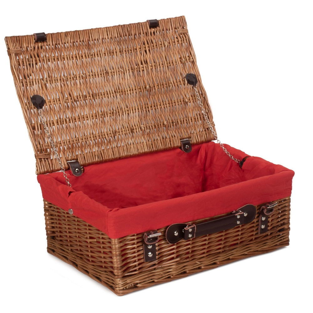 Red Hamper 46cm Double Steamed Picnic Basket
