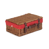 Red Hamper Double Steamed Wicker Picnic Basket