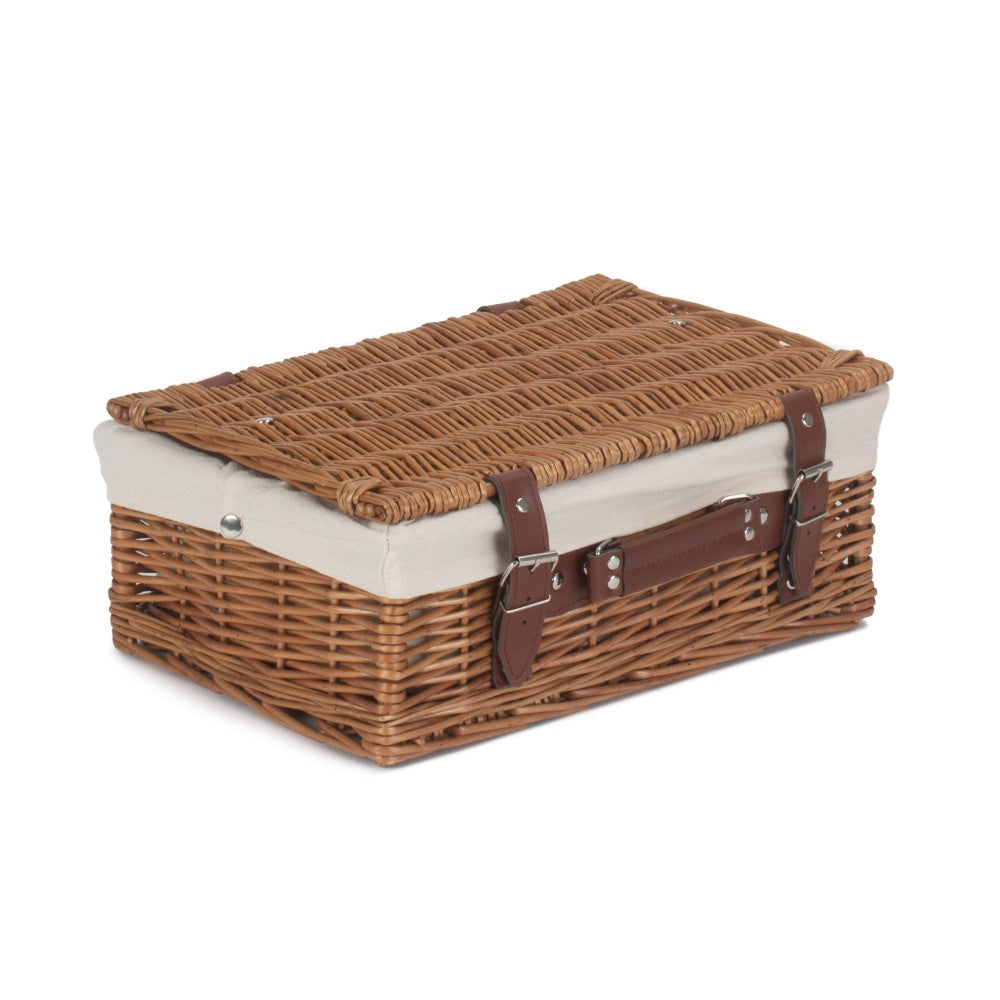 Red Hamper Double Steamed Wicker Picnic Basket