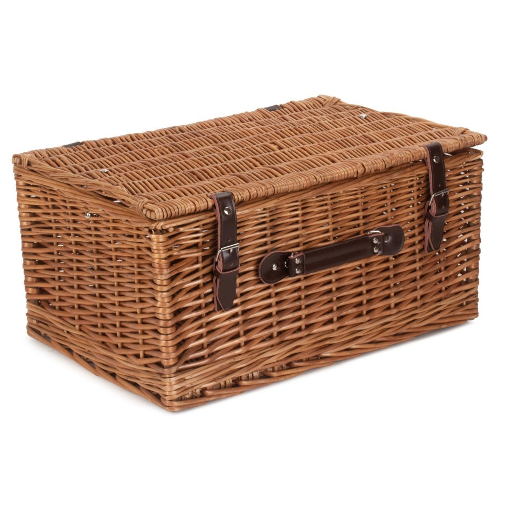 Red Hamper 56cm Double Steamed Picnic Wicker Basket